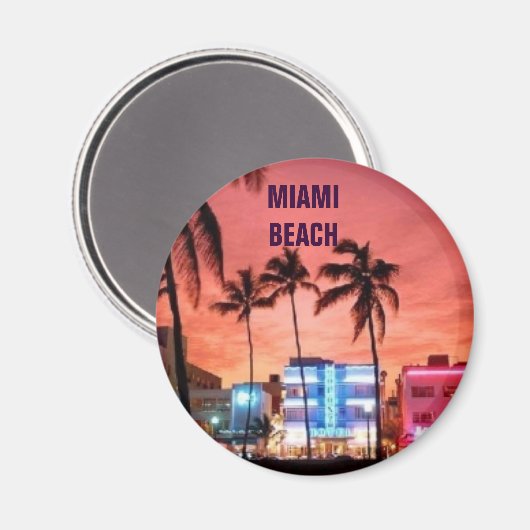Miami Beach, Florida Magneet (Voorkant / Achterkant)
