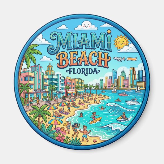 Miami Beach Florida Magneet (Voorkant)