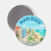 Miami Beach Florida Magneet (Voorkant / Achterkant)