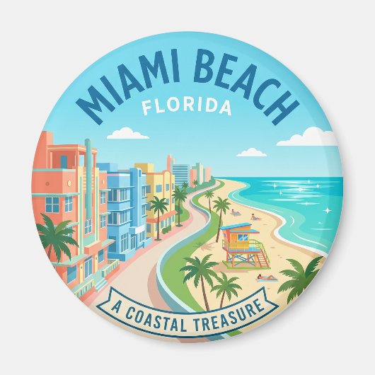 Miami Beach Florida Magneet (Voorkant)