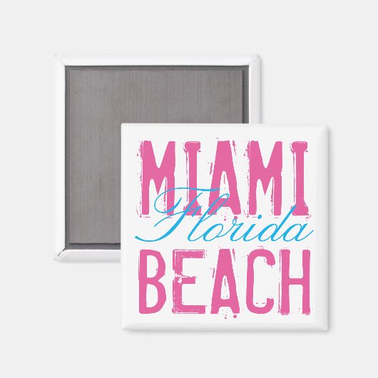 Miami Beach Florida Magneet (Voorkant / Achterkant)
