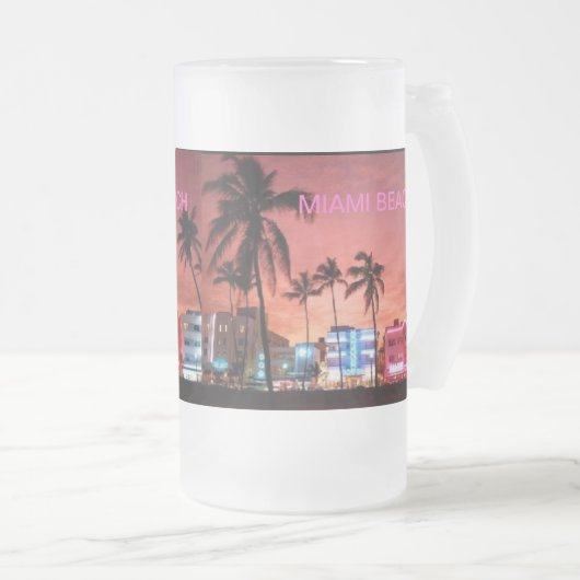 Miami Beach, Florida Matglas Bierpul (Voorkant rechts)