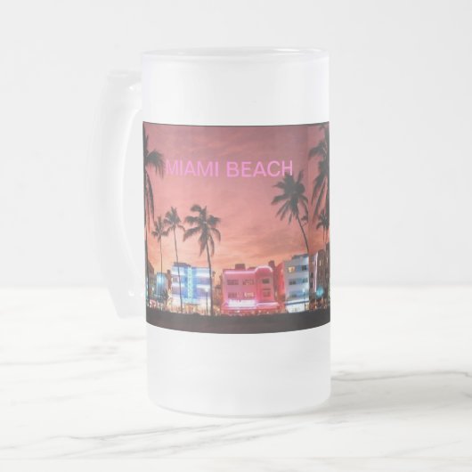 Miami Beach, Florida Matglas Bierpul (Voorkant links)