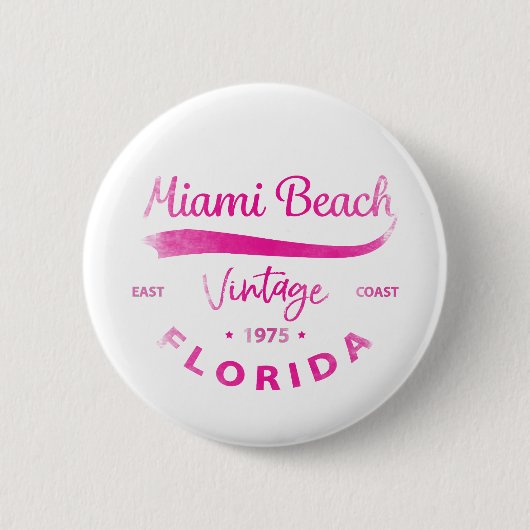 Miami-Beach, Florida, oostkust Ronde Button 5,7 Cm (Voorkant)