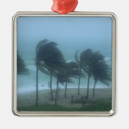 Miami Beach, Florida, orkaanwinden zweven Metalen Ornament (Voorkant)