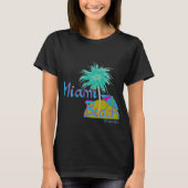 Miami Beach Florida Palm Fun Sun T-shirt (Voorkant)