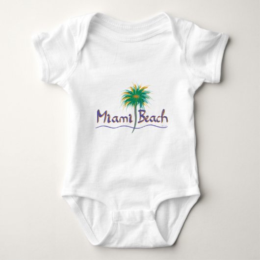 Miami Beach, Florida Palm Romper (Voorkant)