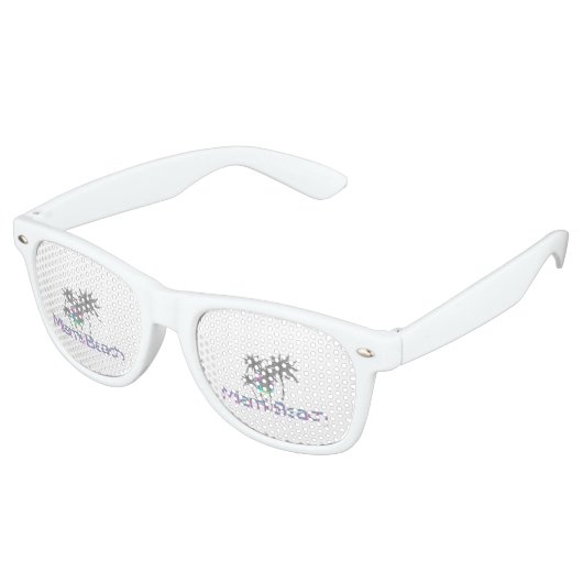 Miami Beach, Florida Palms CoolCool Graphic Retro Zonnebril (Gekanteld)