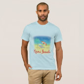 Miami Beach Florida Palms Graphic Cool T-shirt (Voorkant volledig)
