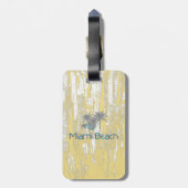 Miami-Beach, Florida, Palms, Grunge Cool Bagagelabel (Achterkant verticaal)
