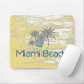 Miami-Beach, Florida, Palms, Grunge Cool Muismat (Met muis)