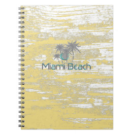 Miami-Beach, Florida, Palms, Grunge Cool Notitieboek