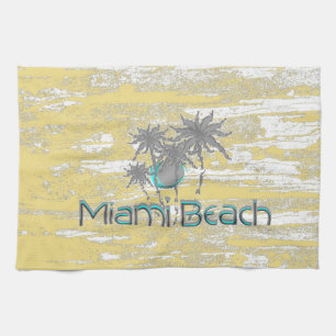 Miami-Beach, Florida, Palms, Grunge Cool Theedoek