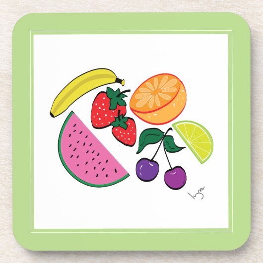 Miami Beach, Florida Parasol Cool Bier Onderzetter (Voorkant)