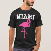 MIAMI BEACH FLORIDA Pink Flamingo T-shirts (Voorkant)