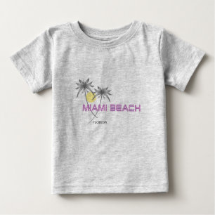 Miami Beach Florida Pink Gray Baby