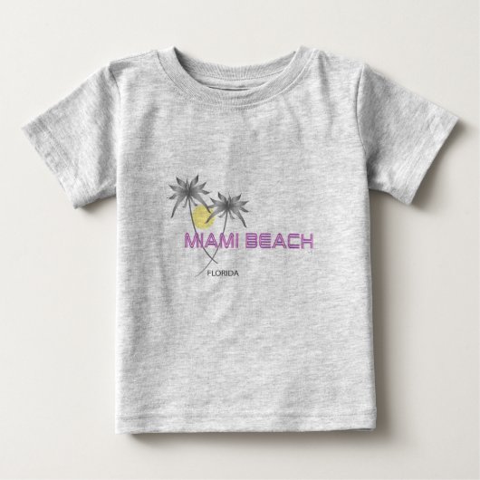 Miami Beach Florida Pink Gray Baby (Voorkant)