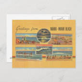  Miami Beach Florida Post Card Briefkaart (Voorkant / Achterkant)