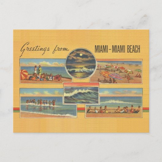  Miami Beach Florida Post Card Briefkaart (Voorkant)