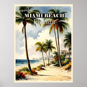 Miami Beach, Florida reisposter Poster