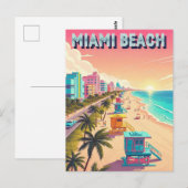 Miami Beach Florida Reizen Briefkaart (Voorkant / Achterkant)