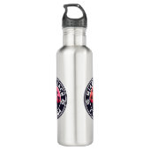 Miami Beach Florida Retro Sunset Souvenirs 60s Waterfles (Achterkant)