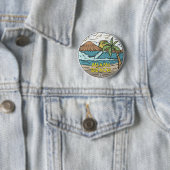 Miami Beach Florida Ronde Button 5,7 Cm (In situ)