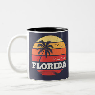 miami beach florida shirt tweekleurige koffiemok