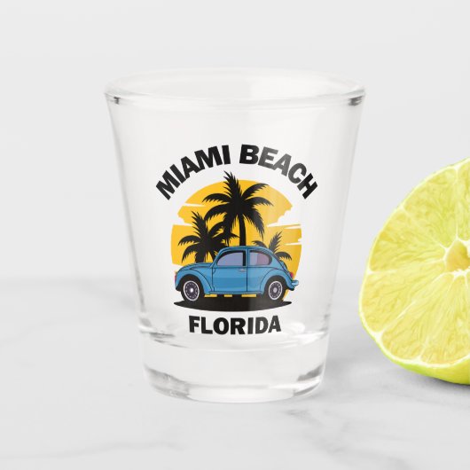 Miami Beach, Florida Shot Glas (Voorkant)