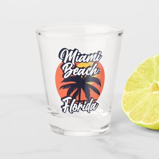Miami Beach, Florida Shot Glas (Voorkant)