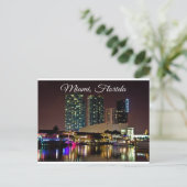 Miami Beach Florida Sklyline Travel Briefkaart (Staand voorkant)