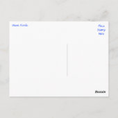 Miami Beach Florida Sklyline Travel Briefkaart (Achterkant)