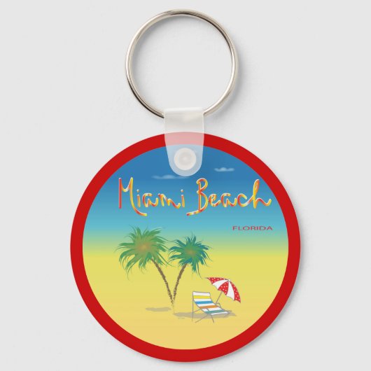 Miami Beach, Florida Sleutelhanger (Voorkant)