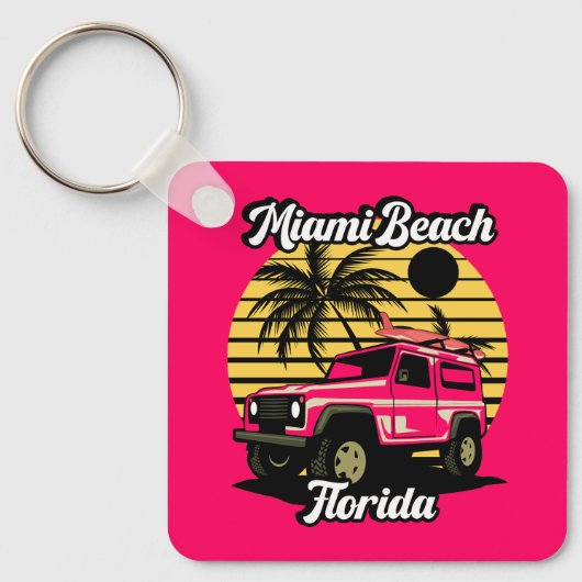Miami Beach Florida Sleutelhanger (Voorkant)