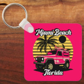 Miami Beach Florida Sleutelhanger (Voorkant)