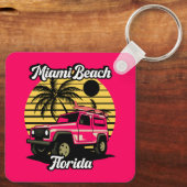 Miami Beach Florida Sleutelhanger (Achterkant)