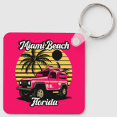 Miami Beach Florida Sleutelhanger (Achterkant)