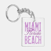 Miami Beach Florida Sleutelhanger (Voorkant Links)