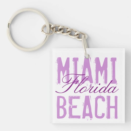 Miami Beach Florida Sleutelhanger (Voorkant)