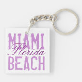 Miami Beach Florida Sleutelhanger (Achterkant)