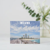 Miami Beach Florida South Pointe Park Pier Reizen Briefkaart (Staand voorkant)