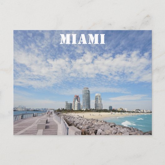Miami Beach Florida South Pointe Park Pier Reizen Briefkaart (Voorkant)