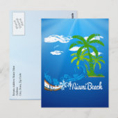 Miami Beach Florida Souvenir Briefkaart (Voorkant / Achterkant)