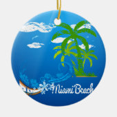 Miami Beach Florida Souvenir Keramisch Ornament (Voorkant)