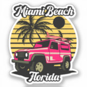 Miami Beach, Florida Sticker (Voorkant)