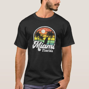 Miami Beach Florida Surfing Retro 70 s Surf T-shirt