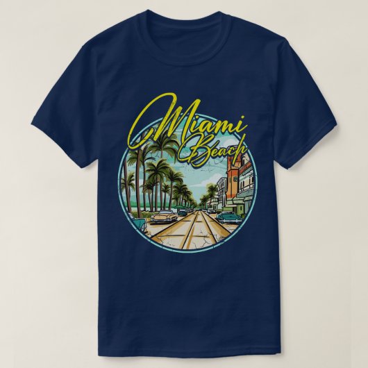 Miami Beach Florida T-shirt (Design voorkant)