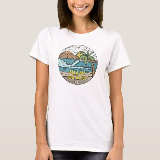 Miami Beach Florida  T-shirt (Voorkant)
