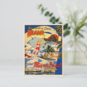 Miami Beach Florida  toerisme en jaren veertig Briefkaart (Staand voorkant)