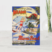  Miami Beach Florida Travel Briefkaart (Voorkant)